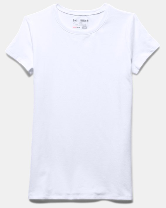 Girls' UA Charged Cotton® T-Shirt, White, pdpMainDesktop image number 2